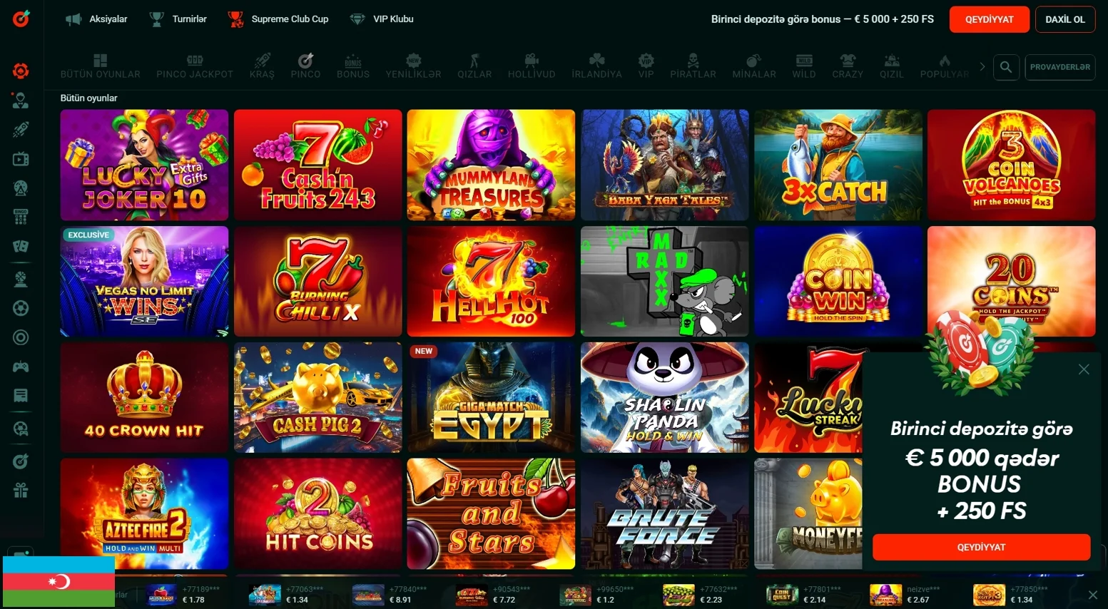 Online Casino Pinco