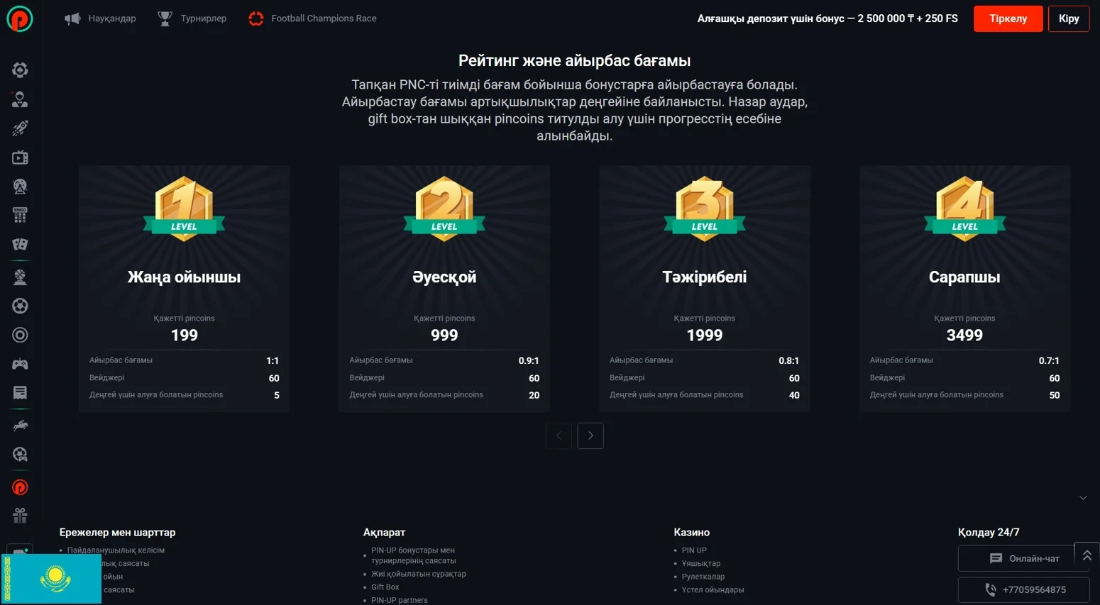 PinUp Pincoins